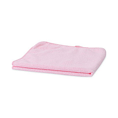 Boardwalk Lightweight Microfiber Cleaning Cloths, 16 x 16, Pink, 24/Pack (BWK16REDCLOTH)