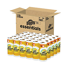 Bounty Essentials Kitchen Roll Paper Towels, 2-Ply, 11 x 10.2, 40 Sheets/Roll, 30 Rolls/Carton (74657)
