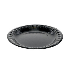 Pactiv Evergreen Placesetter Deluxe Laminated Foam Dinnerware, Plate, 6" dia, Black, 125/Pack, 8 Packs/Carton (0TKB0006000Y)