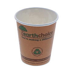 Pactiv Evergreen EarthChoice Compostable Paper Cup,, 8 oz, Orange, 1,000/Carton (DPHC8EC)