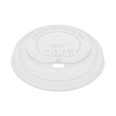 Pactiv Evergreen EarthChoice Hot Cup Lid, Fits 12 oz to 20 oz Hot Cups, Clear, 1,000/Carton (LCPLA16)