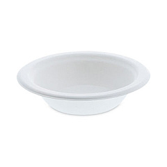 Pactiv Evergreen EarthChoice Compostable Fiber-Blend Bagasse Dinnerware, Bowl, 6.38" dia, 12 oz, Natural, 1,000/Carton (MC500120001)