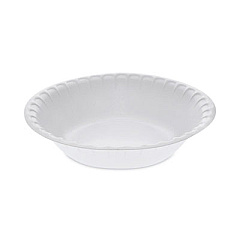 Pactiv Evergreen Placesetter Satin Non-Laminated Foam Dinnerware, Bowl, 30 oz, 5" dia, White, 450/Carton (YTH100300000)