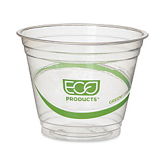 Eco-Products GreenStripe Renewable and Compostable Cold Cups Convenience Pack, 9 oz, Clear, 50/Pack (EPCC9SGSPK)