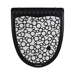 Boardwalk Urinal Mat 2.0, Rubber, 17.5 x 20, Black/White, 6/Carton (BWKUMBW)