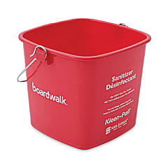 Boardwalk Sanitizing Bucket, 6 qt, Red, Plastic (BWKKP196RD)