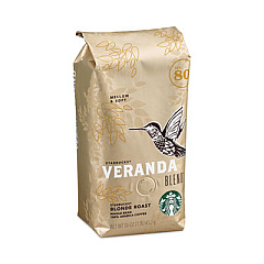 Starbucks VERANDA BLEND Coffee, Whole Bean, 1 lb Bag, 6/Carton (11028510CT)