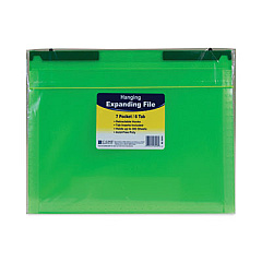 C-Line Expanding File with Hang Tabs, Pre-Printed Index-Tab Inserts, 6 Sections, 0.75" Capacity, Letter Size, 1/6-Cut Tabs, Green (58203)