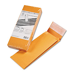 Quality Park Redi-Strip Kraft Expansion Envelope, #14, Square Flap, Redi-Strip Closure, 5 x 11, Brown Kraft, 25/Pack (93331)