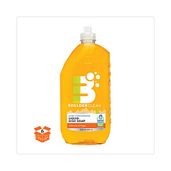 Boulder Clean Liquid Dish Soap, Valencia Orange, 28 oz Bottle, 6/Carton (003281CT)