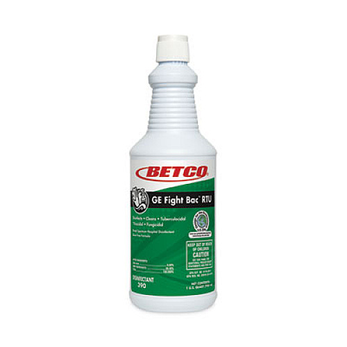 Betco GE Fight Bac RTU Disinfectant, Fresh Scent, 32 oz Bottle, 12/Carton (3901201)
