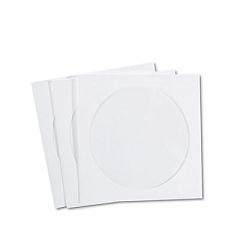 Quality Park CD/DVD Sleeves, Moisture-Resistant TYVEK Material, 100/Box (R7050)