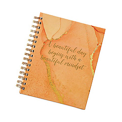 Eccolo Beautiful Day Weekly Planner, Rock-Vein Artwork, 8.5 x 7, Orange/Coral/Gold, 12-Month (Jan to Dec): 2022 (RY22401E)