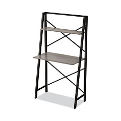 Homenations Folding Table Desk, 56.75 x 31.5 x 16, Brown/Black (SHOF2662)