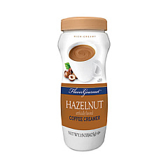 Flavor Gourmet Powdered Creamer, Hazelnut, 15 oz Bottle, 12/Box (90871)