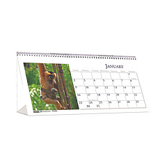 House of Doolittle Earthscapes Recycled Desk Tent Monthly Calendar, Wildlife Photography, 8.5 x 4.5, White Sheets, 12-Month (Jan to Dec): 2022 (368922)