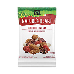 Nature's Heart Superfood Trail Mix, 1.5 oz Pouch, 32/Carton (61856)