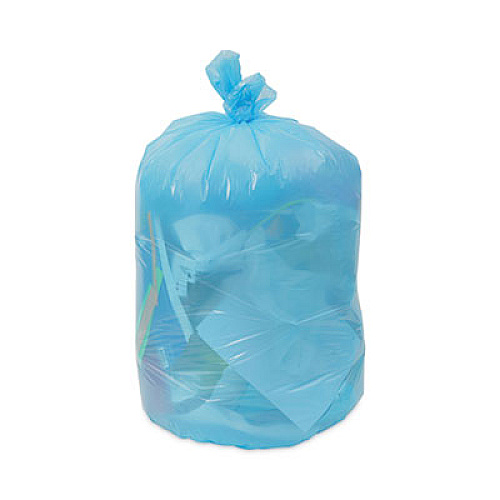 Revolution EcoMax Repro Can Liners, 45 gal, 0.7 mil, 40" x 46", Blue, 100/Carton (PC46XHBU)