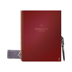Rocketbook Fusion Smart Notebook, Seven Assorted Page Formats, Scarlet Sky Cover, 11 x 8.5, 21 Sheets (EVRFLRCCMEFR)