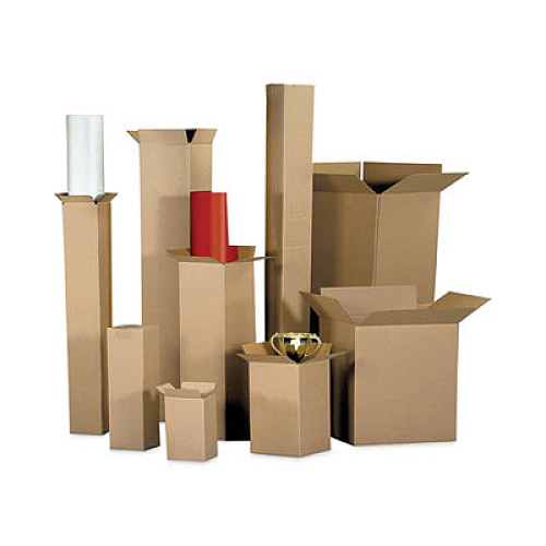 Coastwide Professional Fixed-Depth Shipping Boxes, 200 lb Mullen Rated, Regular Slotted Container (RSC), 12 x 12 x 24, 25/Bundle (29406)