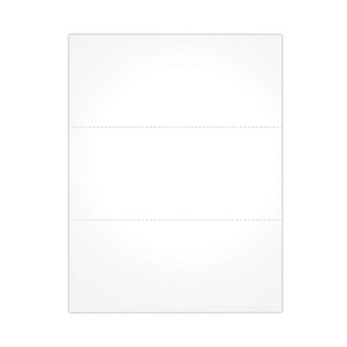 TOPS Blank Cut Sheets for W-2 or 1099 Tax Forms, 3-Down Style, 8.5 x 11, White, 50/Pack (BL1099S)