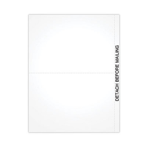 TOPS Blank Cut Sheets for 1099 Tax Forms, 2-Up Style, 8.5 x 11, White, 50/Pack (LBLANKQ)