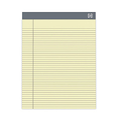 TRU RED Notepads, Narrow Rule, 50 Canary-Yellow 8.5 x 11.75 Sheets, 3/Pack (59960)