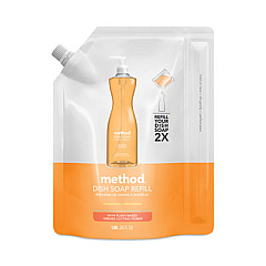Method Dish Soap Refill, Clementine Scent, 36 oz Pouch, 6/Carton (01165CT)