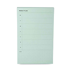 Noted by Post-it Brand Adhesive Weekly Planner Sticky-Note Pads, Weekly Planner Format, 4.9" x 7.7", Green, 100 Sheets/Pad (58GRN)