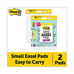 Post-it Easel Pads Super Sticky Vertical-Orientation Self-Stick Easel Pads, Unruled, 15 x 18, White, 20 Sheets, 2/Pack (577SS2PK)