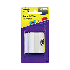 Post-it Tabs Tabs, Lined, 1/5-Cut Tabs, Yellow, 2" Wide, 50/Pack (686F50YW)