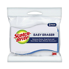 Scotch-Brite PROFESSIONAL Easy Erasing Pad 4004, 4.4 x 2.6, Blue/White, 3/Pack (833)