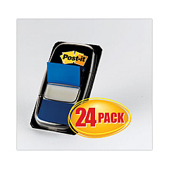 Post-it 1" Flags Value Pack, Blue, 50 Flags/Dispenser, 24 Dispensers/Pack (680224)