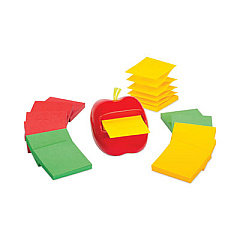 Post-it Pop-up Notes Super Sticky Apple Notes Dispenser Value Pack, For 3 x 3 Pads, Red/Green, Includes (12) 90-Sheet Marrakesh Pop-Up Pad (APL330SSVA)