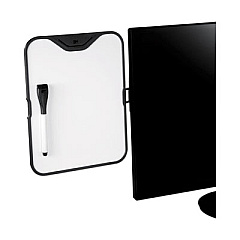 3M Monitor Whiteboard, 10 Sheet Capacity, Plastic, Black/White (MWB100B)