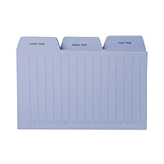 Noted by Post-it Brand Planner Tabs Adhesive Notes, 3-Tab Sets, Checklist Format, 3" x 4", Powder Blue, 90 Sheets/Set, 3 Sets/Pack (TABBLU)