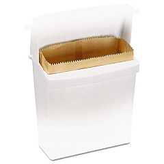 Rubbermaid Commercial Wax-Coated Sanitary Napkin Bags, Brown, 9.75w x 3.75d x 9.88h, 250/Carton (6141WHICT)