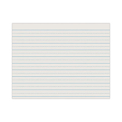 Pacon Alternate Dotted Newsprint Paper, 3/4" Two-Sided Long Rule, 8.5 x 11, 500/Pack (2622)