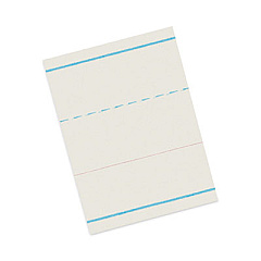 Pacon Multi-Program Handwriting Paper, 30 lb Bond Weight, 1 1/8" Long Rule, Two-Sided, 8 x 10.5, 500/Pack (ZP2610)