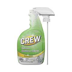 Diversey Crew Bathroom Disinfectant Cleaner, Floral Scent, 32 oz Spray Bottle (CBD540199EA)