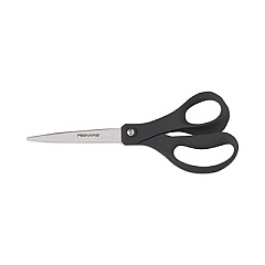 Fiskars Recycled Scissors, 10" Long, 8" Cut Length, Black Straight Handle (1508101001)