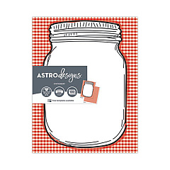 Astrodesigns Pre-Printed Paper, 28 lb Bond Weight, 8.5 x 11, Jar and Check, 100/Pack (91279)