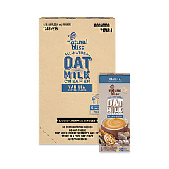 Coffee mate Natural Bliss Dairy Creamers, Vanilla Oatmilk, 0.38 oz Mini Cups, 200/Carton (71748CT)