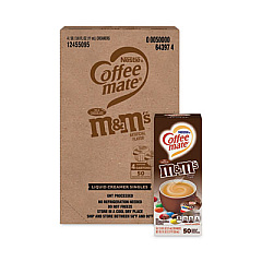 Coffee mate Liquid Coffee Creamer, M and M Chocolate, 0.37 oz Mini Cups, 200/Carton (64397CT)
