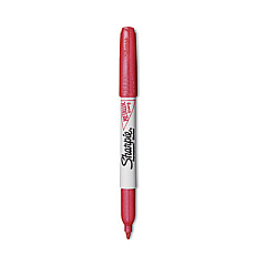 Sharpie Metallic Fine Point Permanent Markers, Fine Bullet Tip, Red, Dozen (2029673)