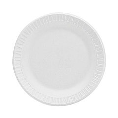Dart Concorde Non-Laminated Foam Plate, 6" dia, White,125/Pack, 8 Packs/Carton (6PWC)