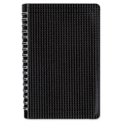 Blueline Duraflex Poly Notebook, 1 Subject, Medium/College Rule, Black Cover, 9.38 x 6, 80 Sheets (B4081)
