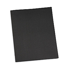 Universal Two-Pocket Portfolios with Tang Fasteners, 0.5" Capacity, 11 x 8.5, Black, 25/Box (UNV57114)