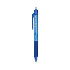 Pilot FriXion Clicker Erasable Gel Pen, Retractable, Extra-Fine 0.5 mm, Blue Ink, Blue Barrel, Dozen (32521)