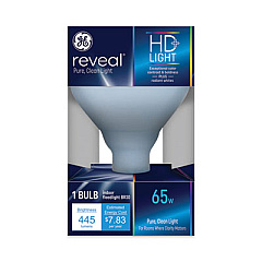 GE Incandescent Reveal BR30 Light Bulb, 65 W (48692)